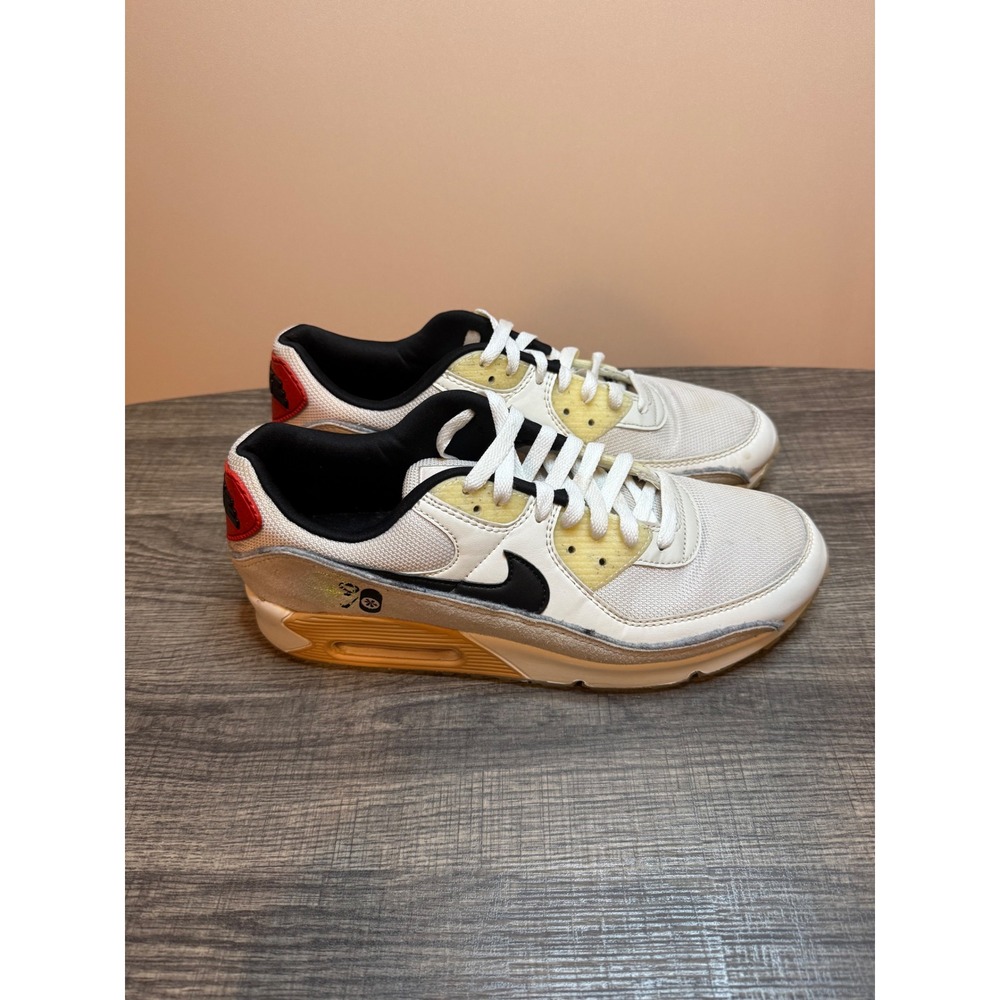 Nike Air Max 90 SE World Champ White Black Red DQ0276-100 Mens Sneakers - Picture 2 of 5